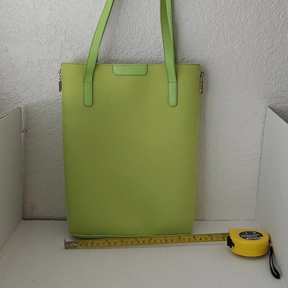 Lancel small neon tote